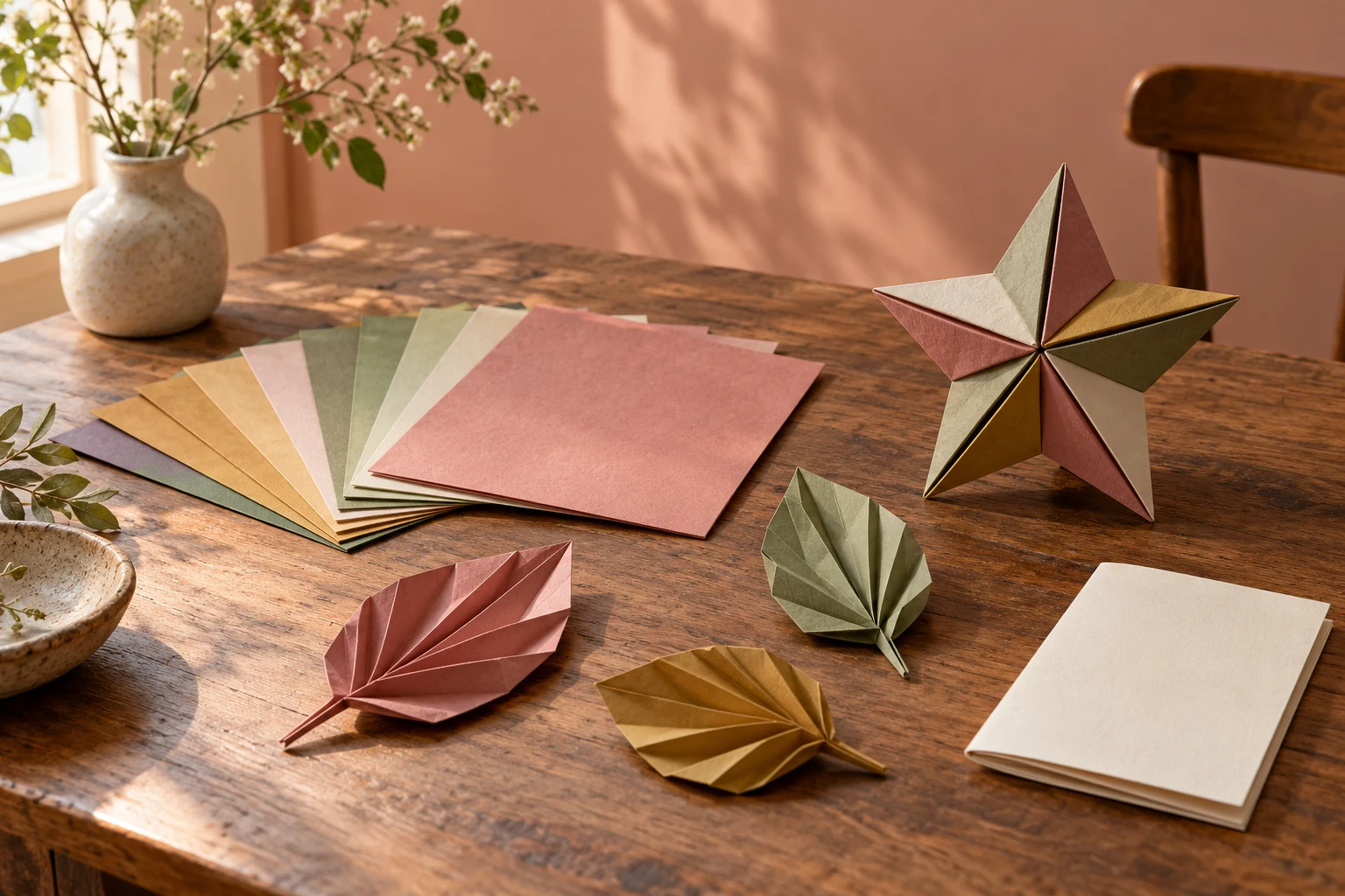 Origami papers and folding sets collection